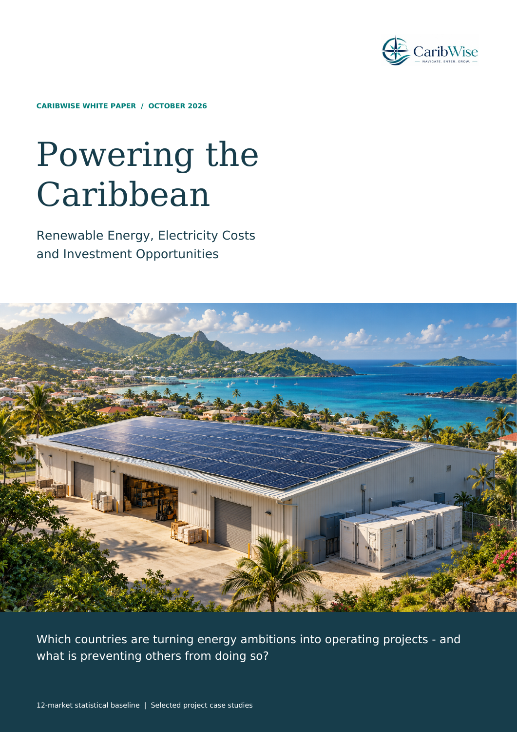 Actual cover of Powering the Caribbean