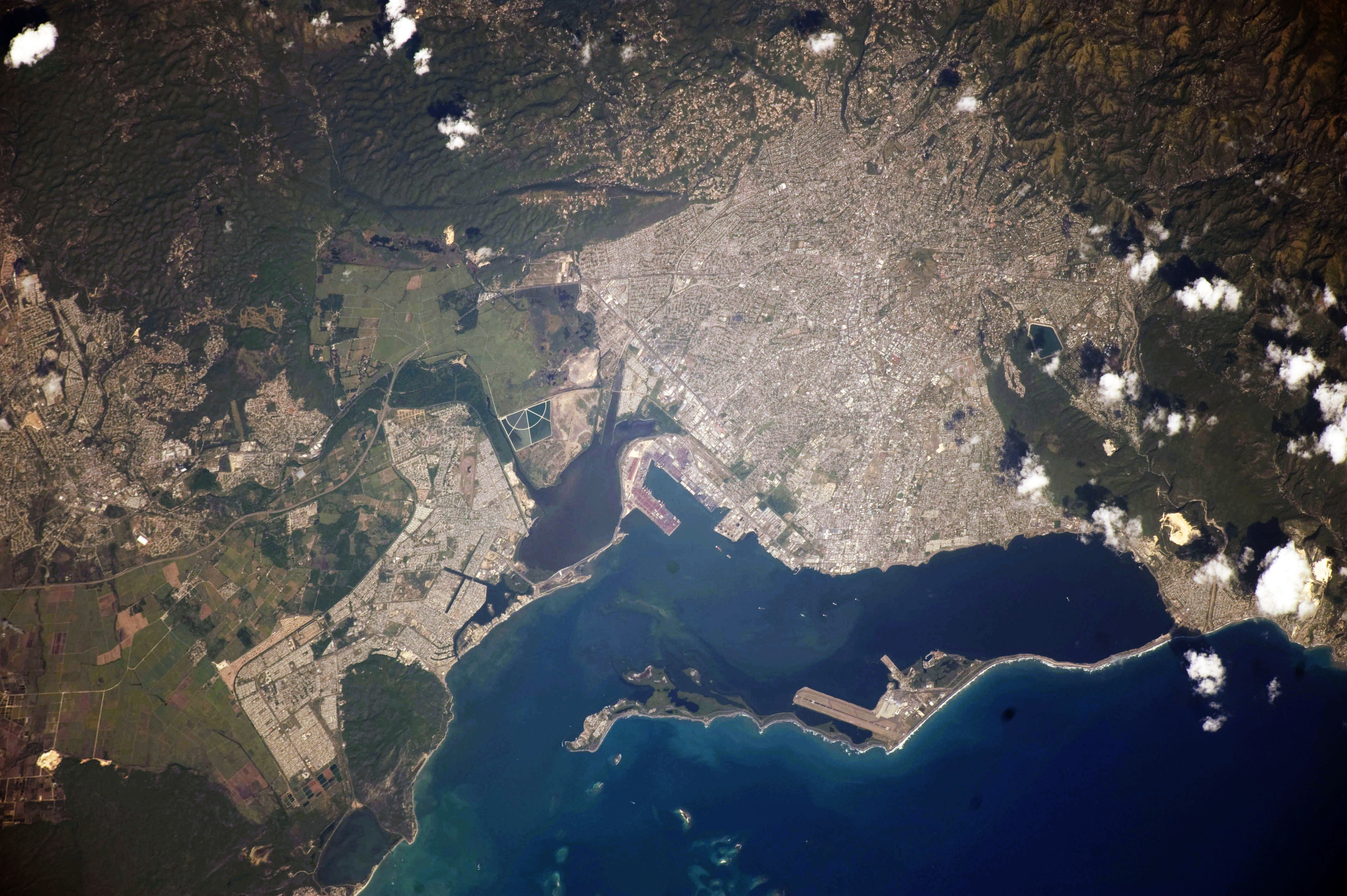 Kingston, Jamaica, from the ISS (2010)